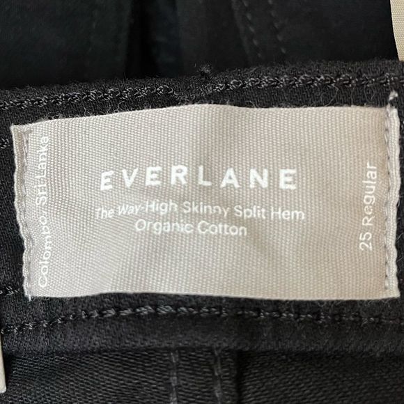 Everlane The Way High Skinny Split Hem Jeans Black Size 25 - Picture 6 of 11